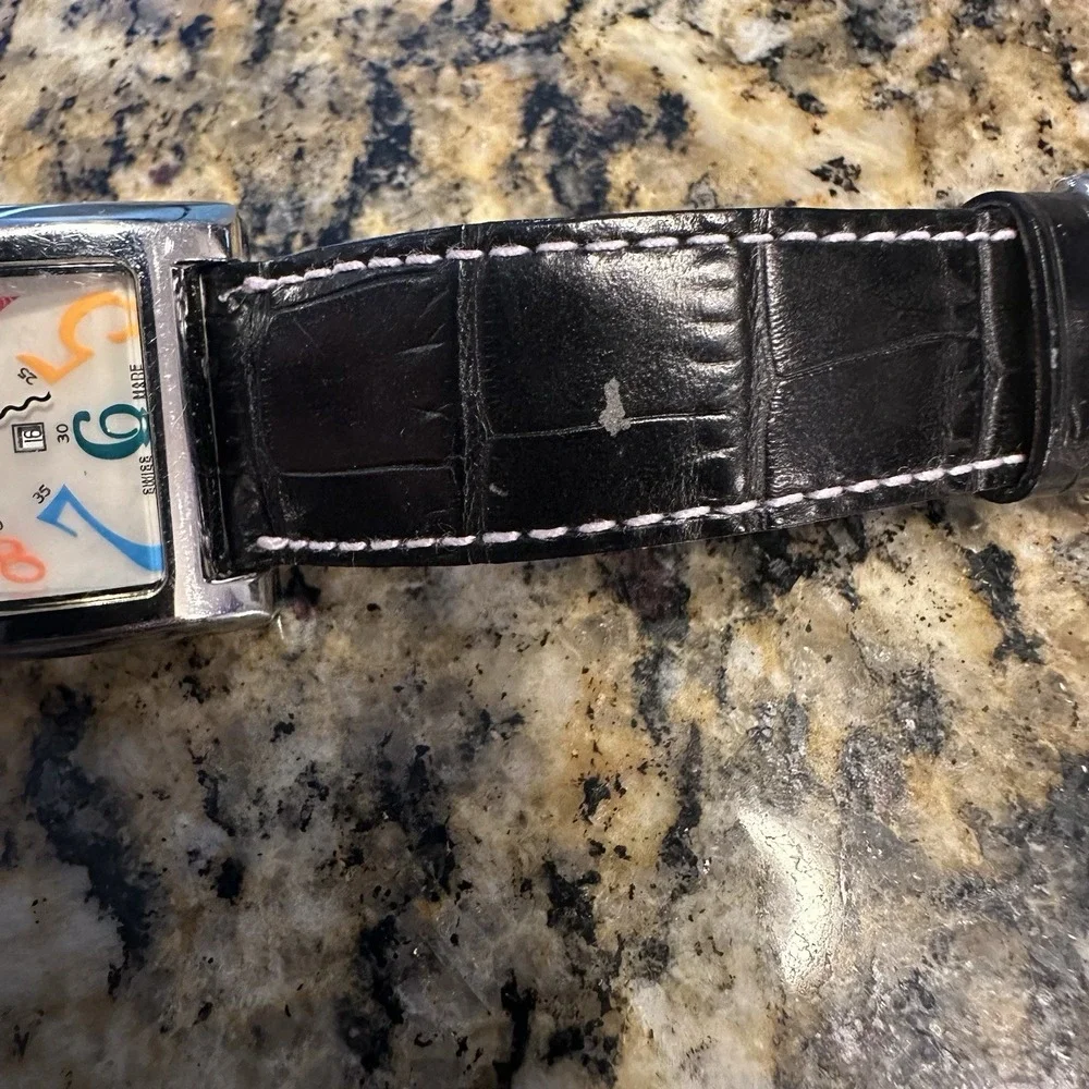 Ritmo Mundo Colorful Steel Rectangle Watch With Box‎ Automatic Needs Battery
